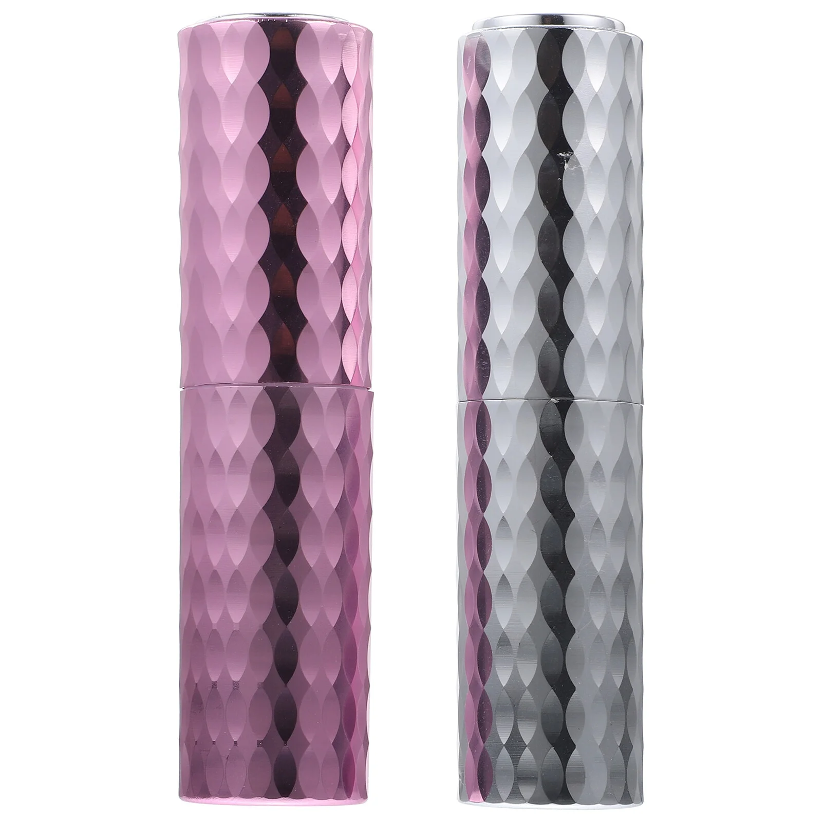 

2 Pcs Refillable Perfume Bottle Travel Silver Mini Purse Bottles Empty Pink Size