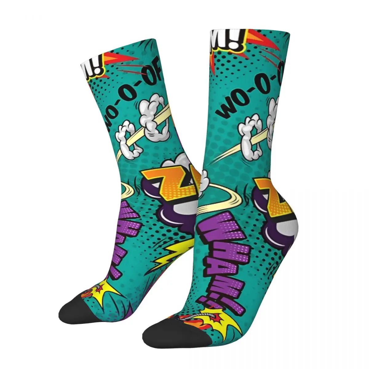 Носки для пар комиксные носки с элементами поп-арта Осенние повседневные мягкие
