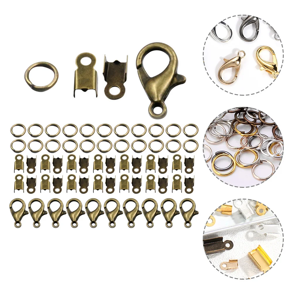 

DIY Kits Accessories Jump Rings Accessory Necklace Jewelry Handmade Materials Fold Cord End Caps
