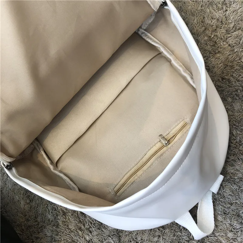 Korean Style Students Travel Bag Large Capacity Stylish Pu Leather Stundet Backpack  Water Repellent Rucksack New