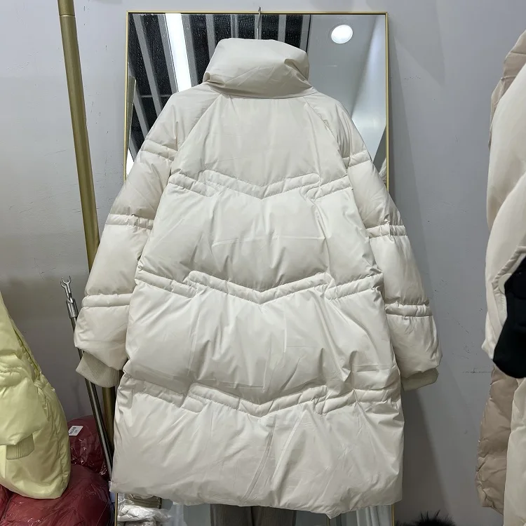 New Women Long Down Jacket Casual Style Autumn Winter Coats And Parkas Female Outwear