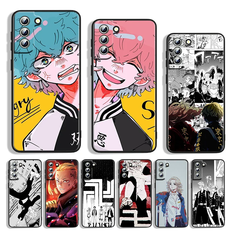 

Silicone Cover Anime Tokyo Revengers For Samsung S22 S21 S20 FE Ultra S10e S10 S9 S8 S7 S6 Edge Plus Black Phone Case