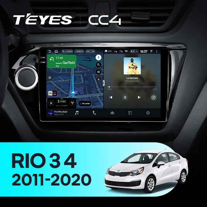 Фото TEYES Тиайс CC4 Штатная магнитола For Киа Рио 3 4 For Kia RIO 3 4 2011 - 2020 автомагнитола 2 DIN DVD GPS CarPlay Android Auto мультимедиа автомобиля головное Android магнитола №2