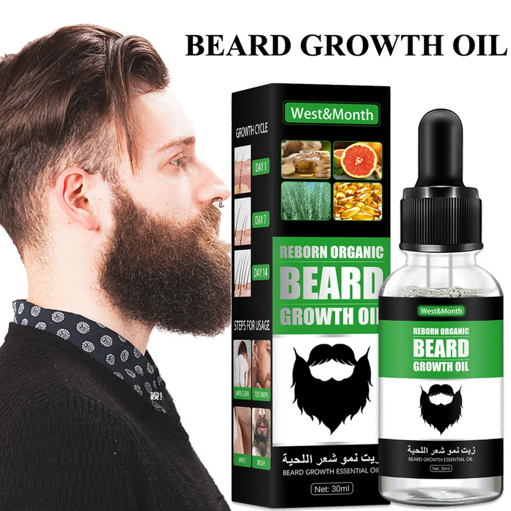 

Beard Growth Essential Oil Organic Ginger Rosemary Vitamin E Liquid Men Facial Hair Loss Moisturizing Nourish Skin Health Care
