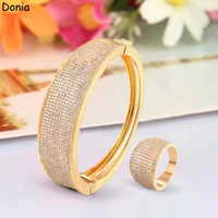 donia jewelry fashion arch micro inlaid aaa zircon large bracelet set creative opening ladies bracelet set