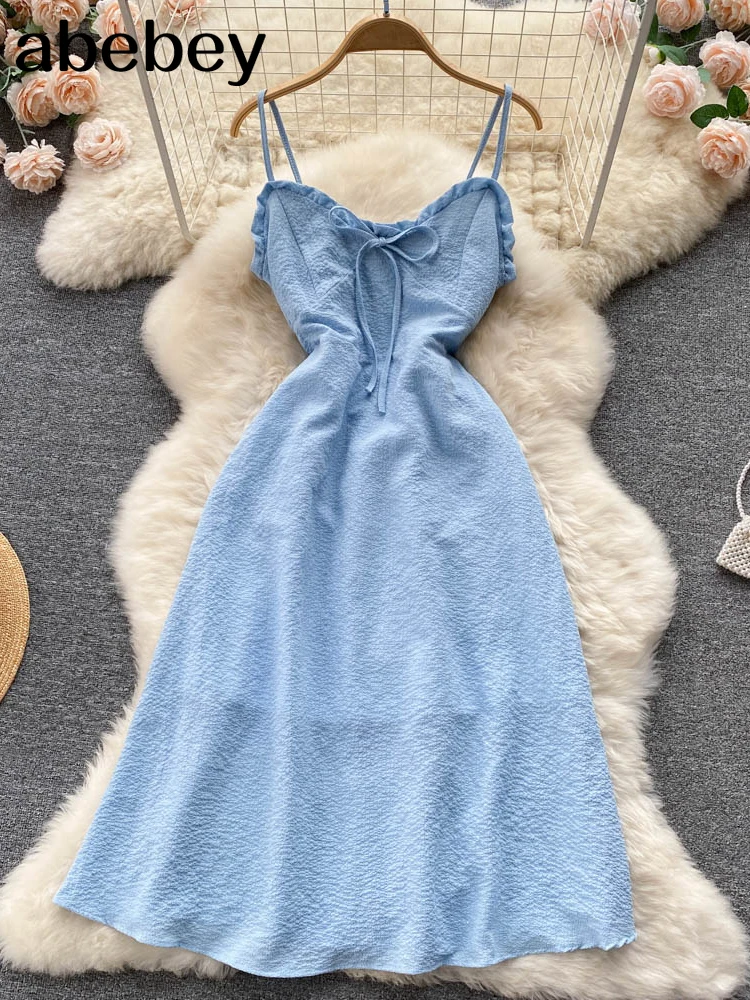 

Spring summer 2022 Woman Tank Dress Casual Sexy Camisole Solid Female Home Beach Dresses v-neck camis sexy dress
