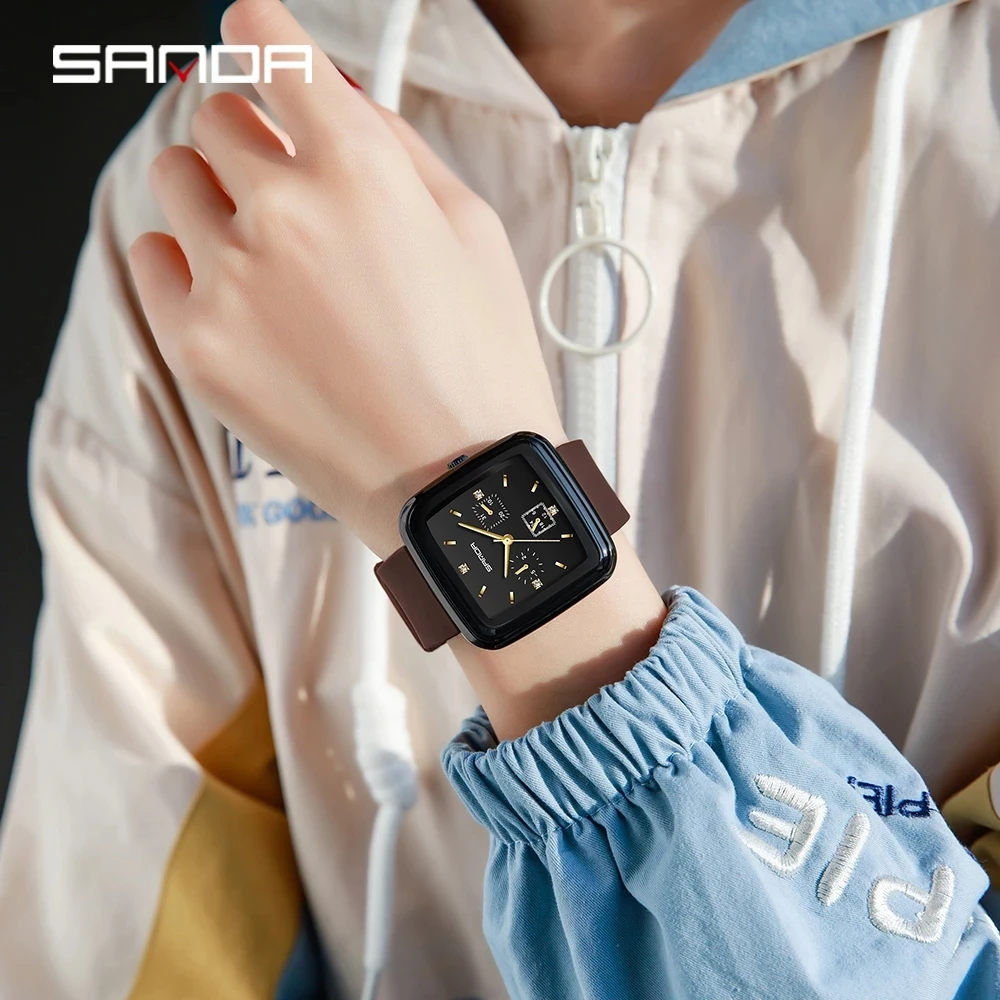 New 2023 Watch squareElegant Dress Watch for Women Watch Fashion Luxury Brand Lady quartz Crystal Watch Reloj Mujer Baratos 1112