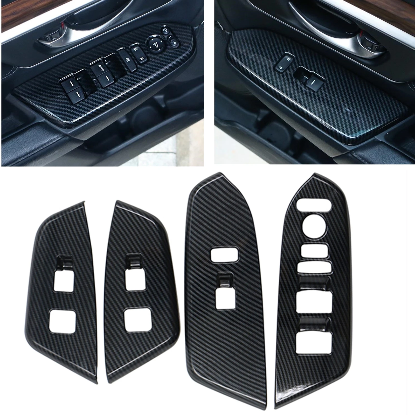 

Car Interior Door Window Switch Panel Cover Trim Lift Control Sticker For Honda CR-V 2017-2022 Advance Version