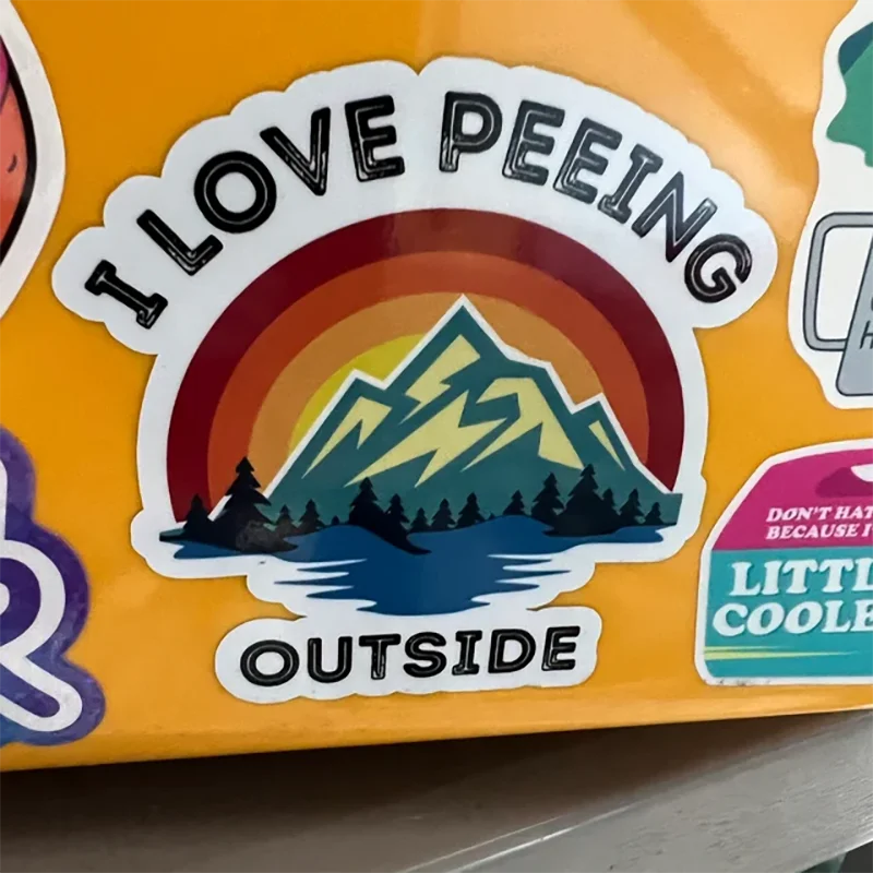 Цветные наклейки с текстом и изображением гор для автомобиля окна бампера двери