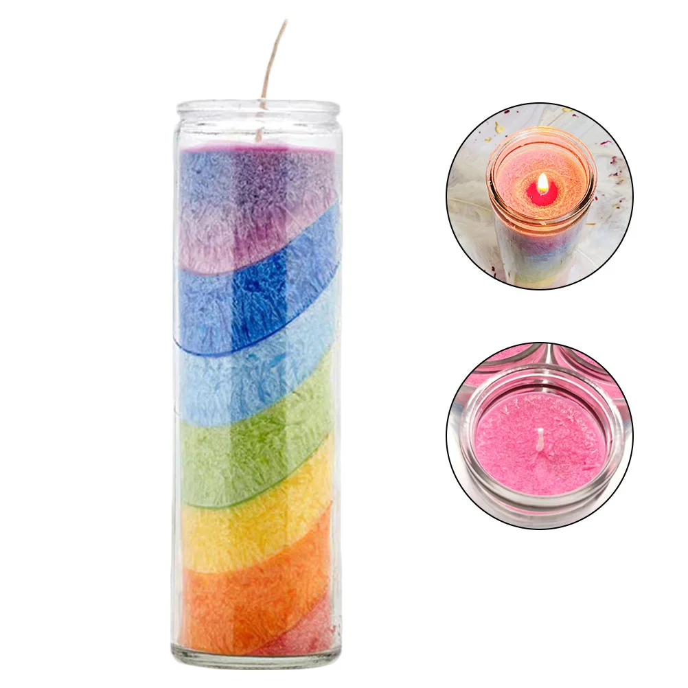 

1pc Divination Wax Candles Rainbow for Divination Home