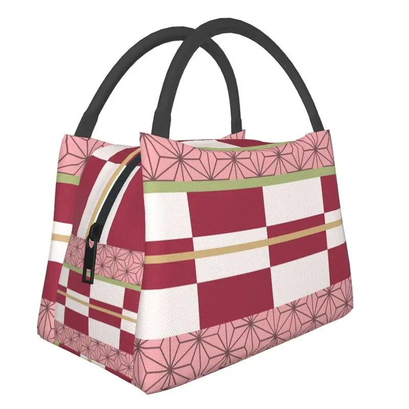 

Изолированные сумки для обеда Nezuko для женщин, термобокс с узором в виде кимоно для защиты от протечек, для кемпинга и путешествий