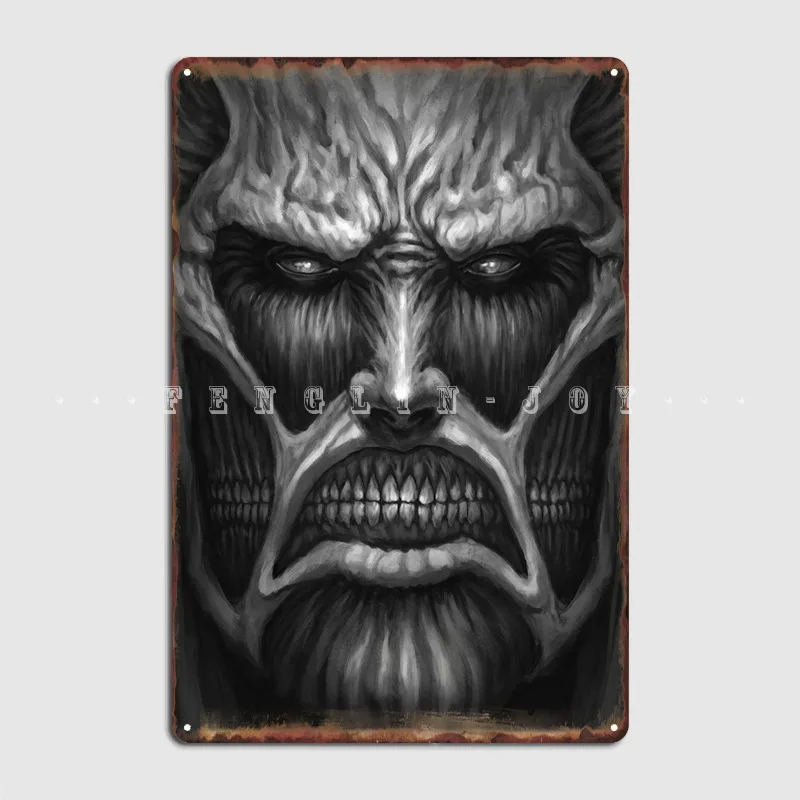 

Colossal Titan Metal Sign Plaques Create Wall Pub Pub Garage Tin Sign Poster