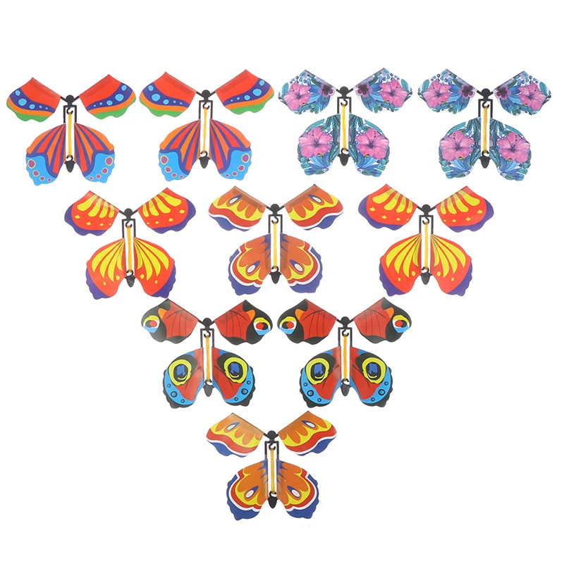 

10pcs The Magic Butterfly Flying Butterfly With Card Toy With Empty Hands Solar Butterfly Wedding Magic Props Magic Tricks NEW