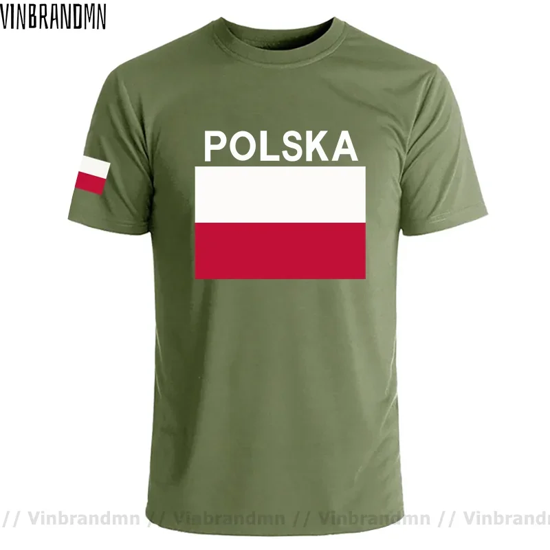 Poland Men T shirt Polish Jerseys Hip Hop Nation Team Design Cotton T-shirt Fitness Clothing Tops Tees Country POLSKA POLAK Flag