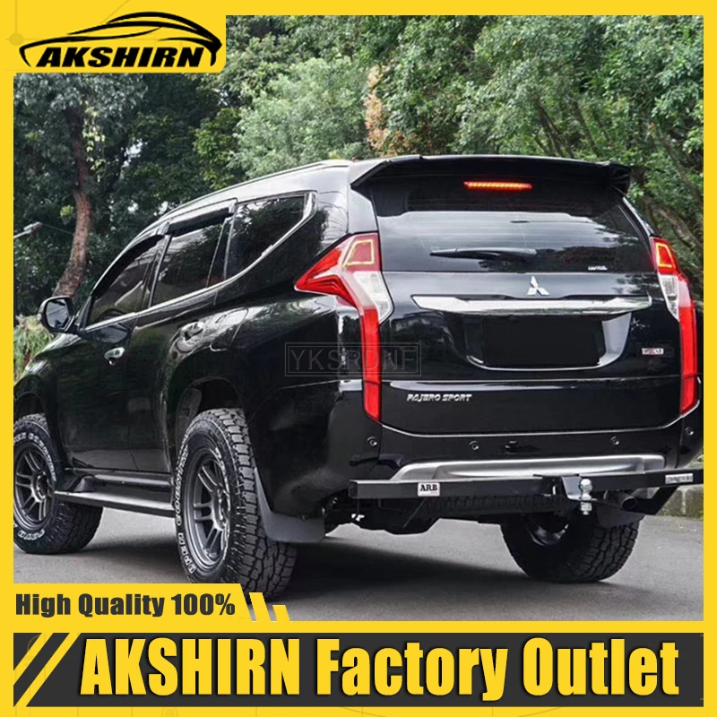 

Fit FOR Mitsubishi Pajero Sport ABS Plastic Rear Trunk Wing SPOILER FOR Mitsubishi Pajero SPOILER 2016 2017 2018 2019