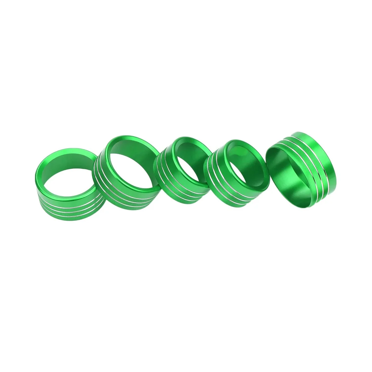 

For Dodge Ram Accessories 2018-2021 Control Knob Cover AC/Volume/Mode/AUTO/Browse Switch Decor Button Trim,Green 5PCS