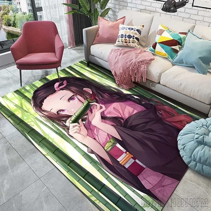 Kawaii N-Nezuko узор ковер для гостиной коврик ванной комнаты спальни детская комната