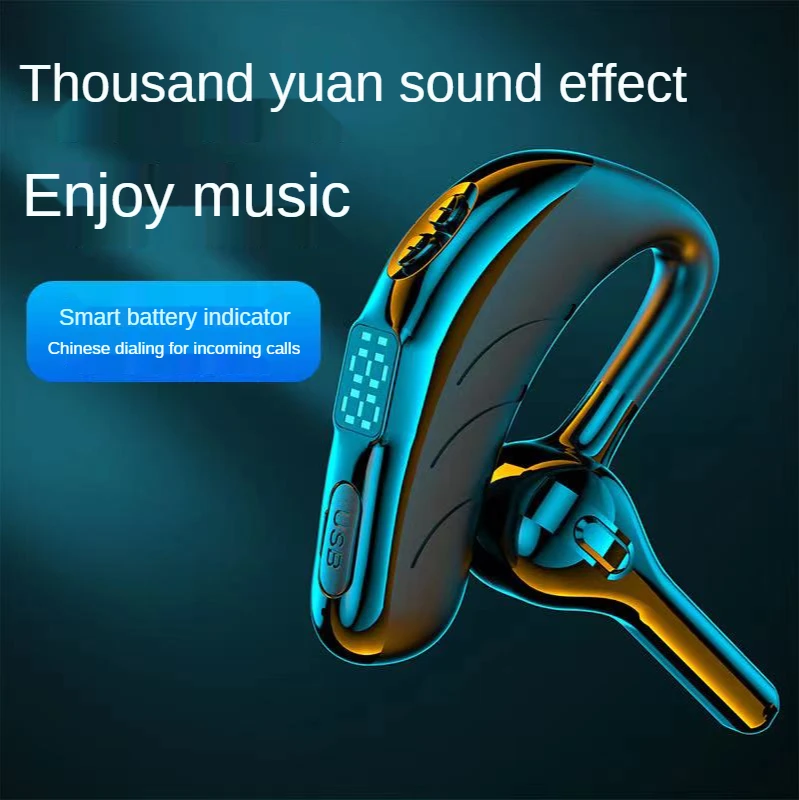 X13 Single Ear Headset with Mic Bluetooth 5.1 Earphone Noise Cancelling Waterproof Earpiece Wireless Handsfree Long Standby Time enlarge
