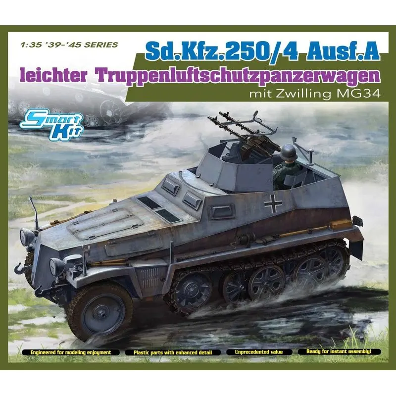 

DRAGON 6878 1/35 Sd.Kfz.250/4 Ausf A, leichter Truppenluftschutzpanzerwagen - Scale Assemble Model Kit