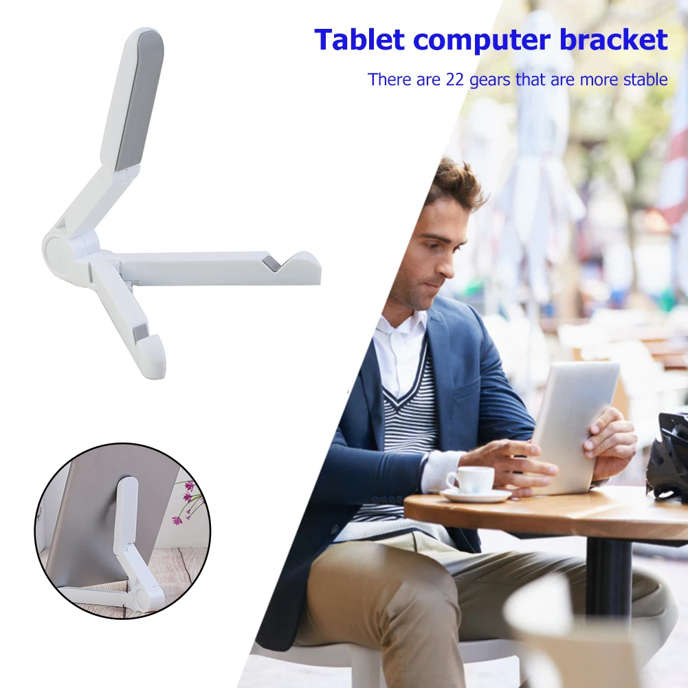 

Universal Folding Tablet Holder Stand for iPad / iphone / Nexus / Kindle 4.7 to 12.9 inch Mobile Phone Tablet Support