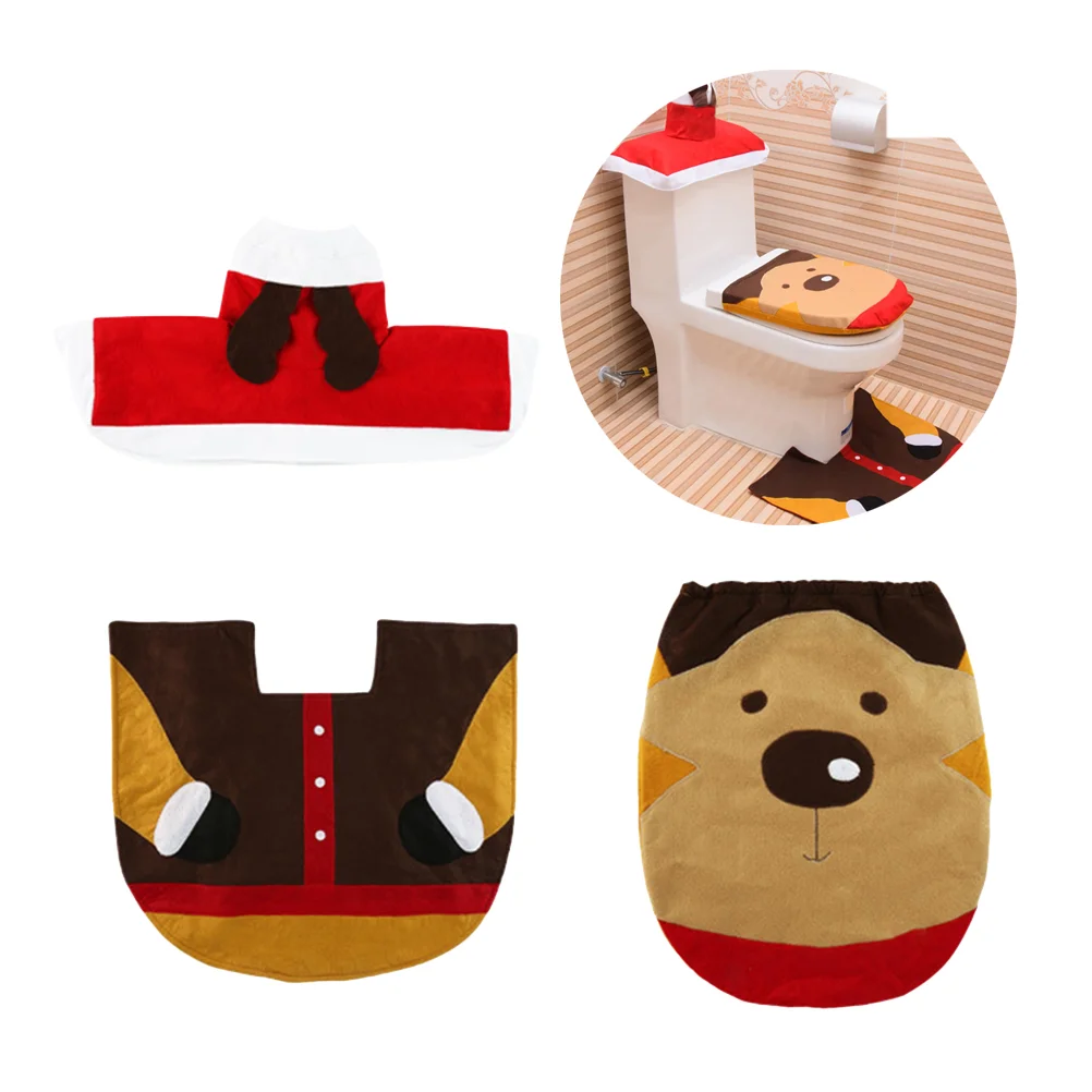 

3 Toilet Mat Toilet Lid Cover Toilet Case Cover for Bathroom Toilet