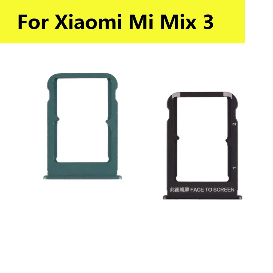 

New For Xiaomi Mi Mix 3 SIM Sim Tray Micro SD Card Holder Slot Parts Sim Card Adapter For Xiaomi Mix3 mix 3 SIM Tray Holder