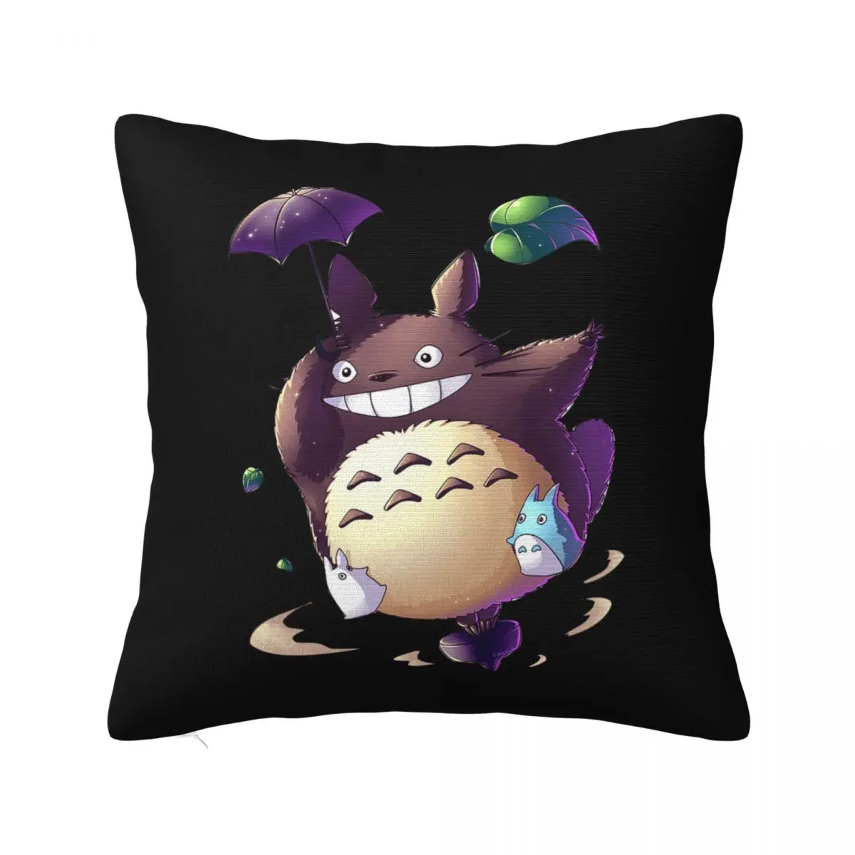 

Totoro Pillowcase Printing Polyester Cushion Cover Gift Cute Anime Throw Pillow Case Cover Home Square 40*40cm