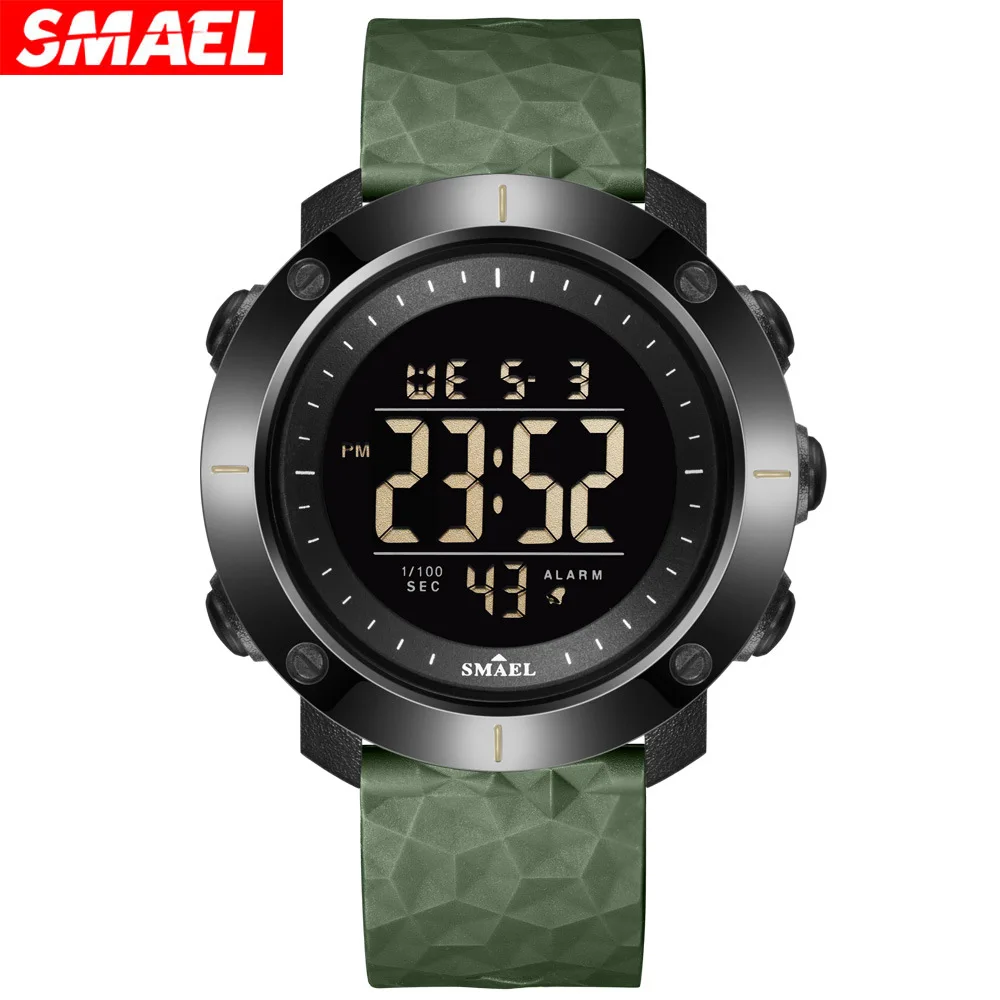 

Мужские спортивные водонепроницаемые часы SMAEL, спортивные наручные часы в стиле милитари с будильником, подарок для студентов, 8042