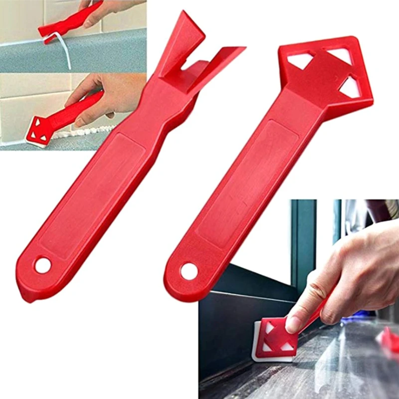 

2 Pieces Glass Glue Scraper Sealant Finishing Tool Silicone Caulking Tools Glue Shovel for Kitchen Bathroom Window