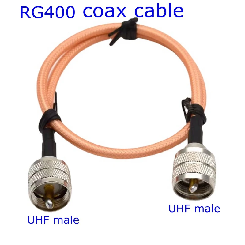 RG400 Double Shielded Cable UHF PL259 Male Plug To UHF PL259 Male Plug Connector RF Coaxial Pigtail Jumper Adapter Straight New