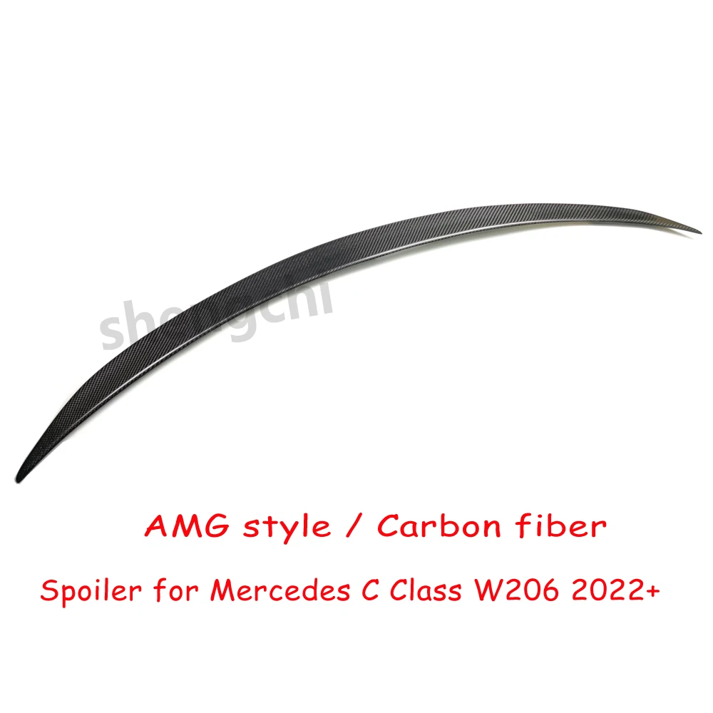 W206 AMG Style Carbon Fiber Задний спойлер багажника Крылья для Mecedes Benz C Class Sedan C180 C200 C220d C300