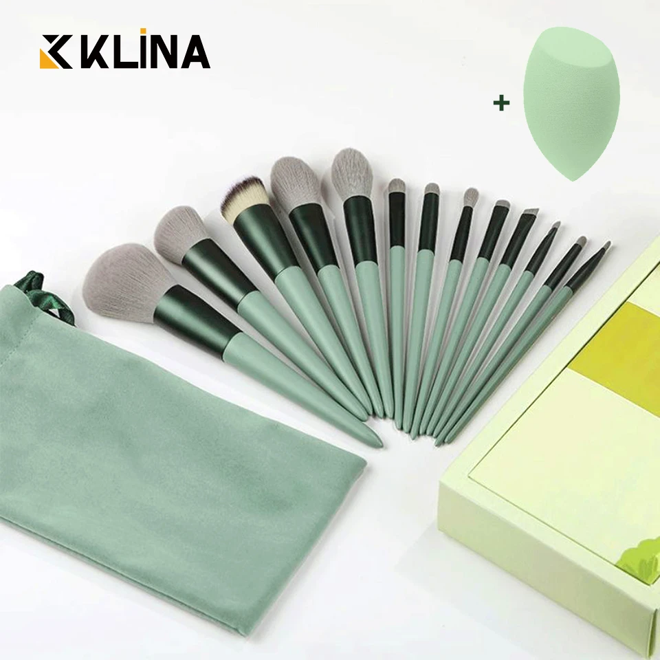 

KLINA Makeup Brush Make Up for Women Cosmetic Tool Instruments Professional Eyeshadow Foundation Blush Beauty Blender Puff Egg