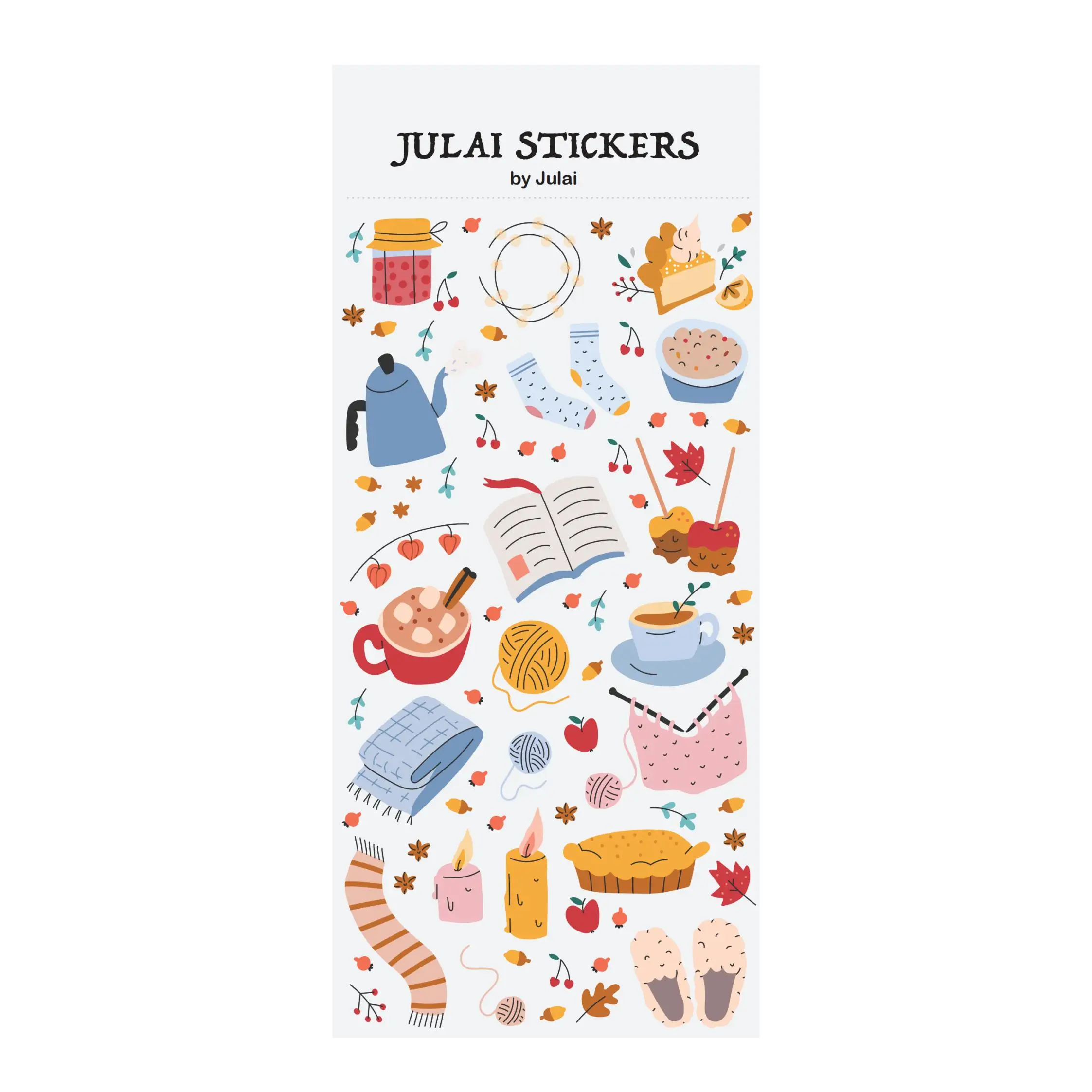 Красочные декоративные грибы и осенний дневник декоративная наклейка сделай сам