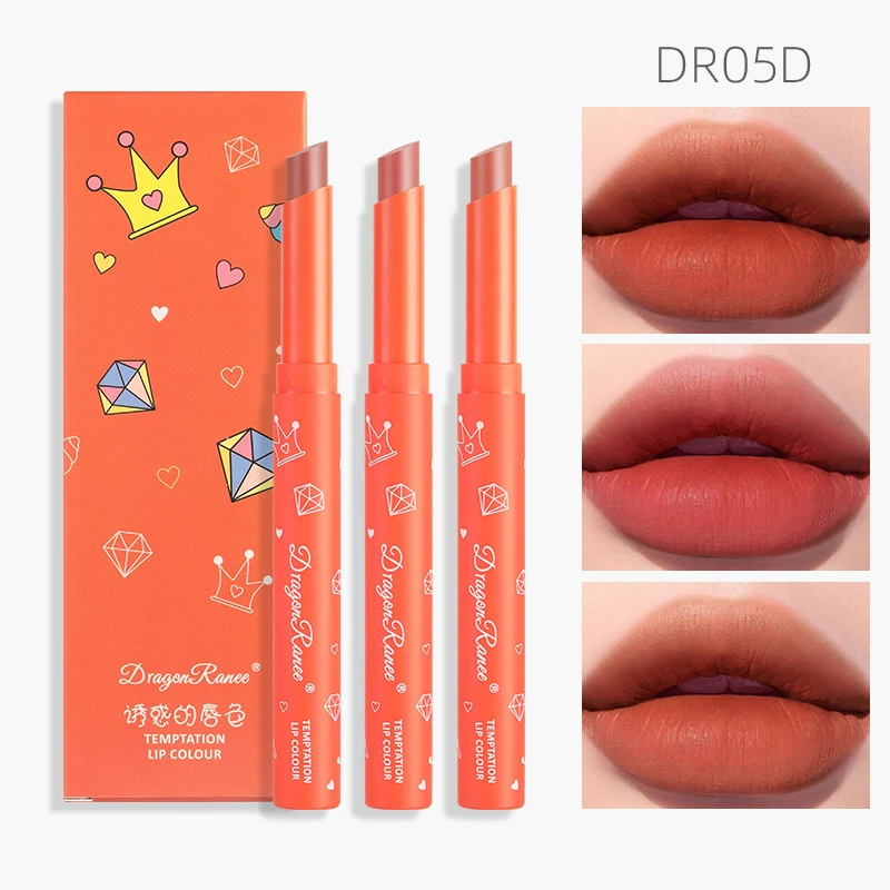 

3Pc/Set Lipstick Sexy Vampire Lip Glaze Set Three Matte Waterproof Non-Stick Non-Fading Lipsticks Makeup Women Cosmetic Lip Care