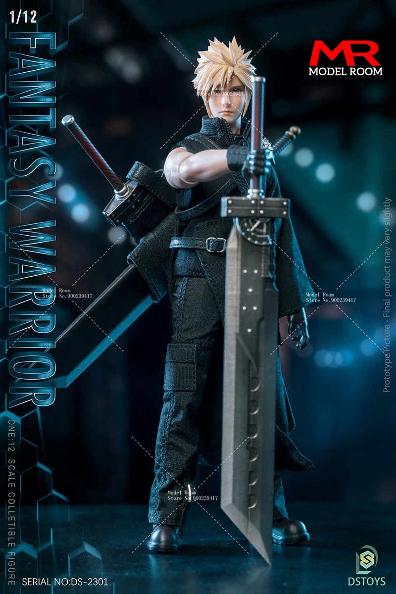 Фото DSTOYS DS-2301 1/12 Fantasy Warrior Cloud, экшн-фигурка, 6-дюймовая фигурка мужского солдата, игрушка, полный набор, Коллекционная модель №2