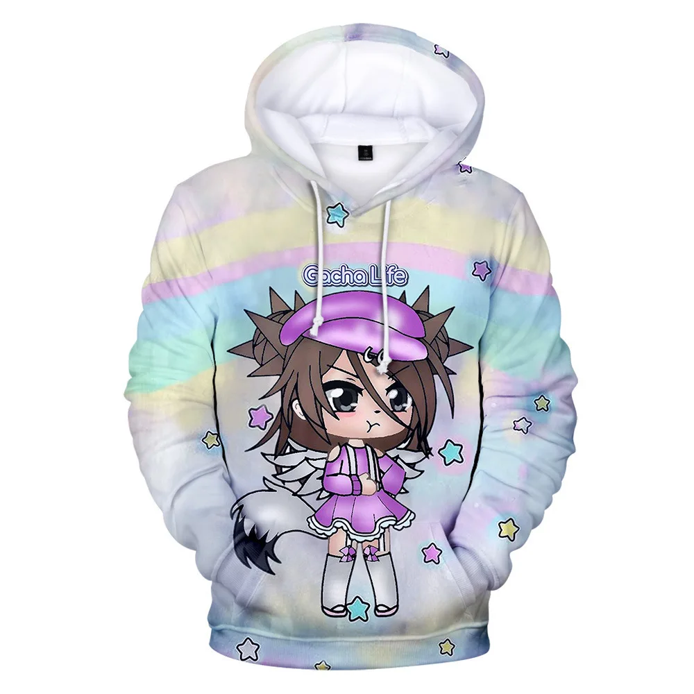 Kawaii Game Gacha Life Sweatshirt Boys girls kids Hoodies Streetwear Cartoon Gacha Life cosplay costume Unisex Anime Clothes Top