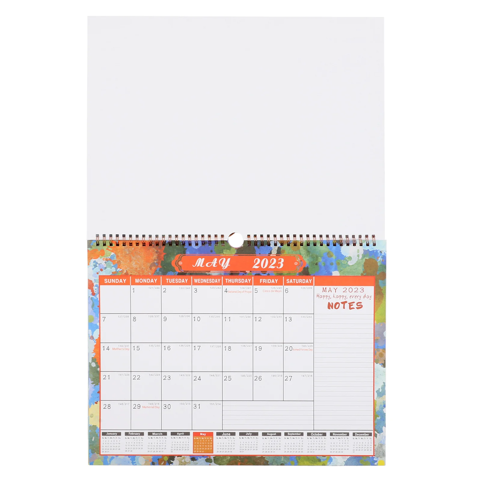 

Calendar Wall Desk Monthly Hanging Month Planner Note Office Schedule Agenda English Paper Spiral Homeyear Wirebound Table