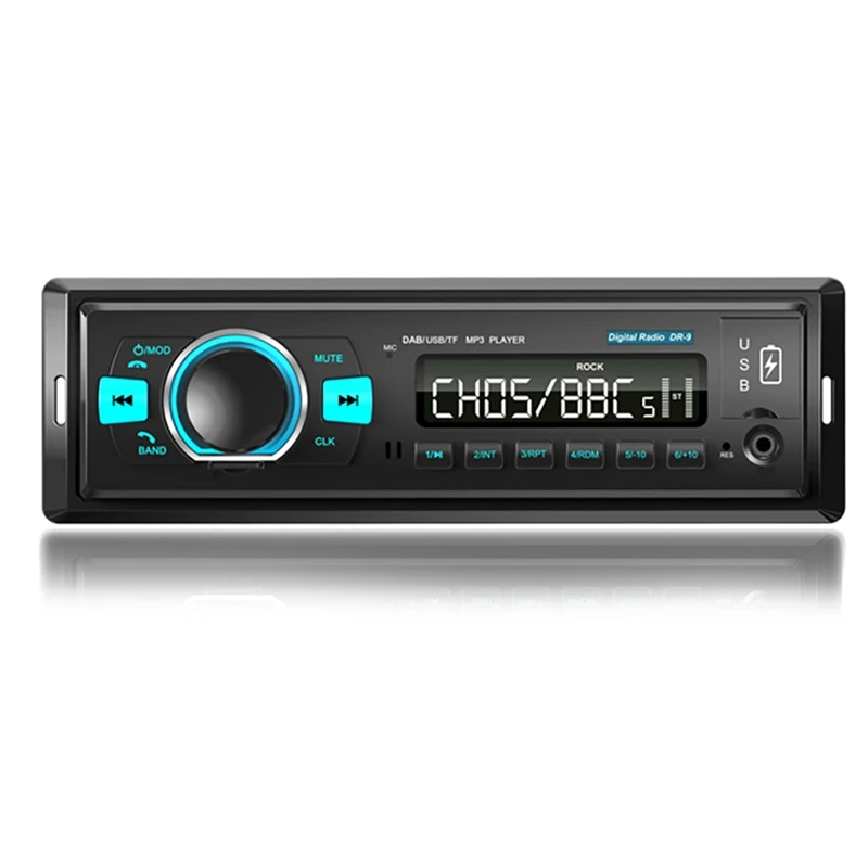 

DAB Car Digital Radio Player BT 4.2 Car Audio Player DAB/DAB+/FM Receiver Support U Disk And TF Card AUX With USB Port