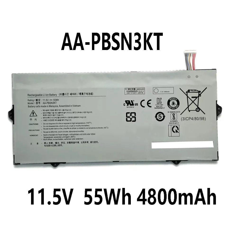 AA-PBSN3KT 11 5 V 55Wh 4800mAh Аккумулятор для ноутбука Samsung 730MBE NP930MBE NT930MBE NP730XBE серии 750XBE