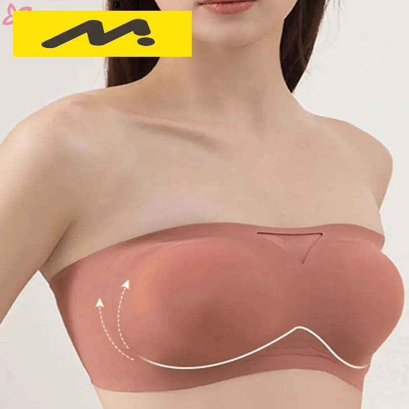 Wire Free Front Closure Seamless Invisible Lingerie Strapless Push Up Bra for Woman Soft Bralette Sexy Womens Lingerie