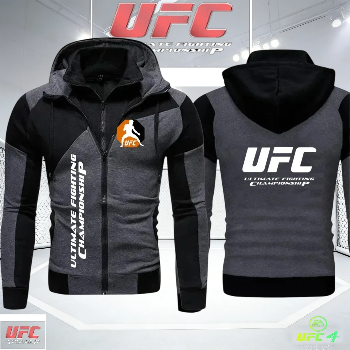 Фото Мужская и женская спортивная одежда UFC Fighting Spring and Autumn UFC Racing Nova Sudader 2026, куртки на молнии. Доступно в мульти №2
