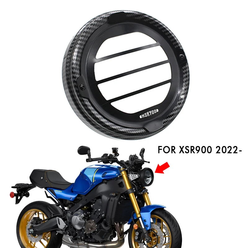 

Headlight Guard For Yamaha XSR900 XSR 900 2022 2023 Motorcycle Carbon Look Headlight Grille Protector Cover Accessories