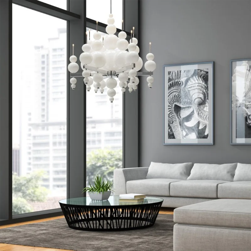 Люстра Tears From Moon черная пузырьковая лампа для ресторана подвесные светильники