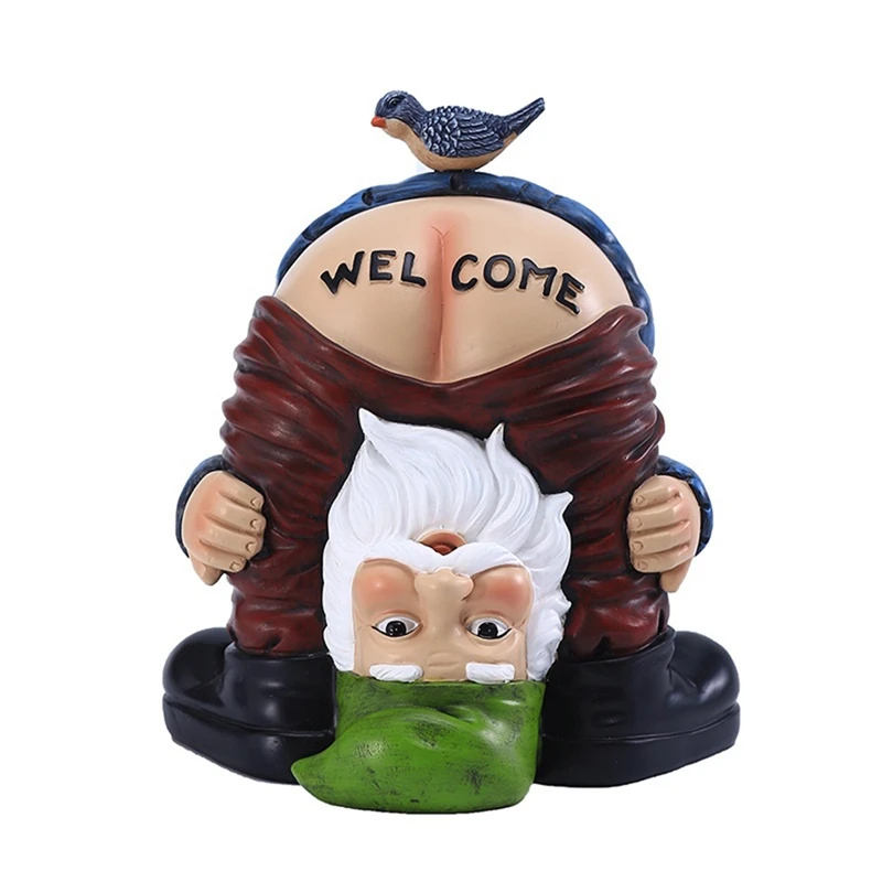 

Halloween Gnome Statue - Resin Funny Welcome Figurines For Outdoor Patio,Yard Art Decoration Winter Christmas Gifts 16X13x11cm