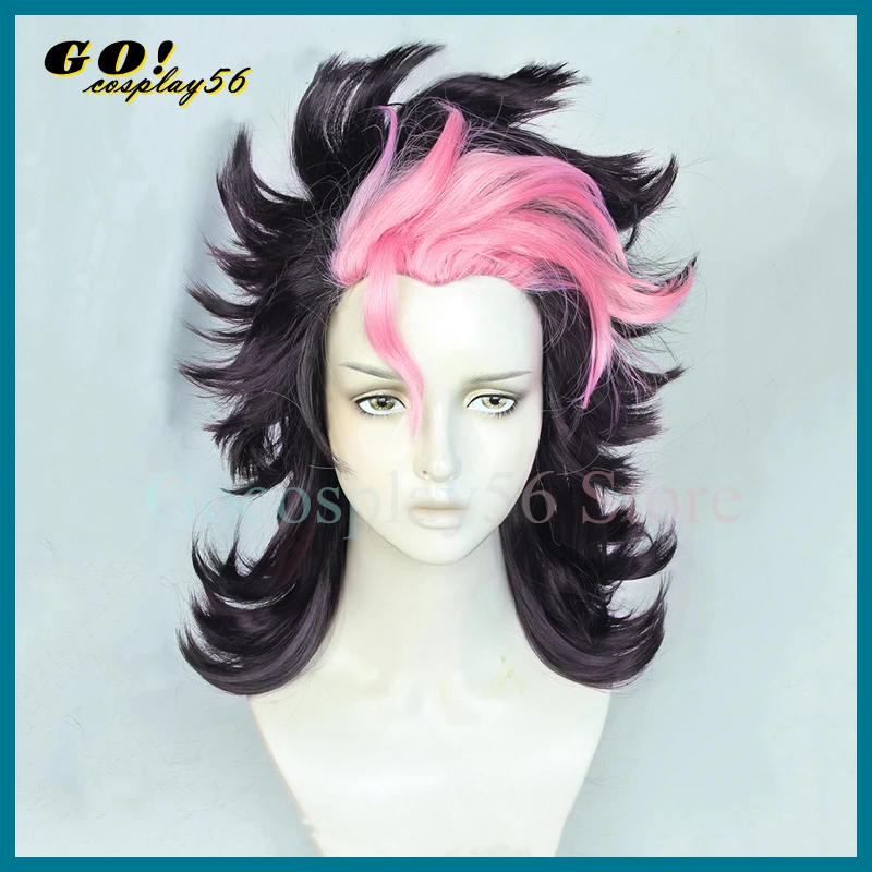 

Парик для косплея из аниме «ведьма ртути», термостойкий кудрявый головной убор фиолетового и розового цвета для ролевых игр на Хэллоуин