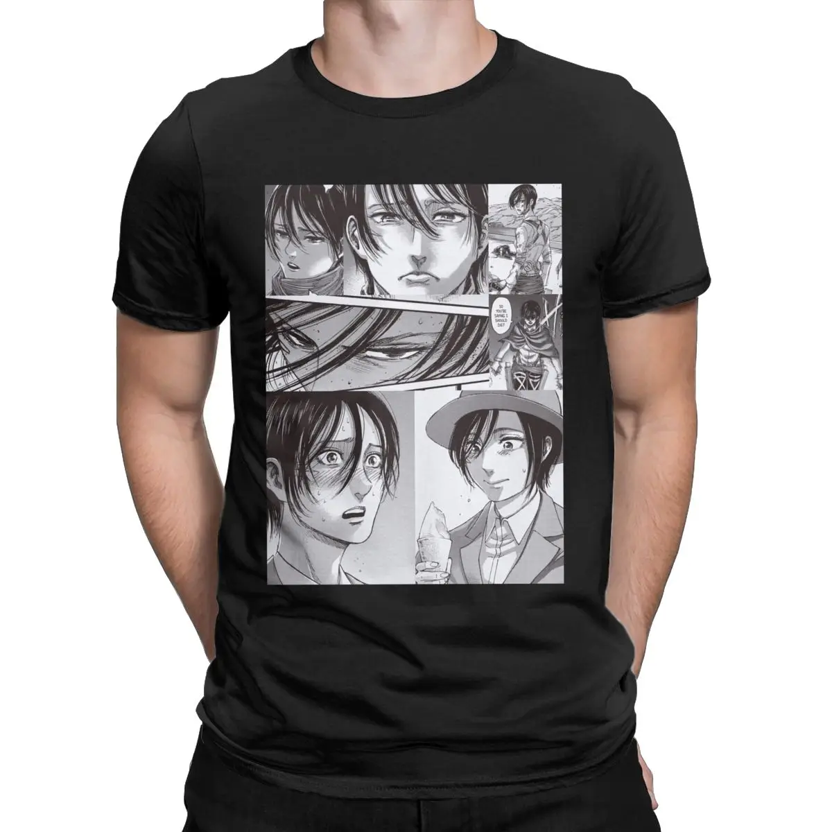 

Mikasa Ackerman, Attack On Titan Classic T Shirt Novelty Tees Short Sleeve O Neck T-Shirt Pure Cotton Gift Idea Clothes
