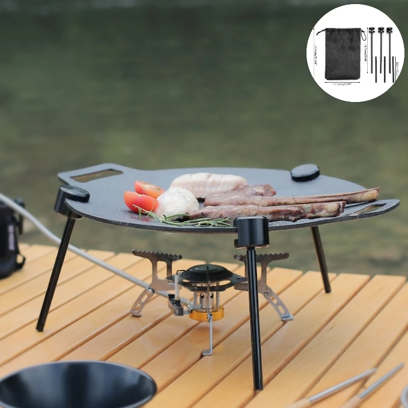 

Detachable Grill Vertical Tripod Portable Barbecue Grill Bracket Aluminum Alloy Stand Griddle Grill Hanger Camping Accessories