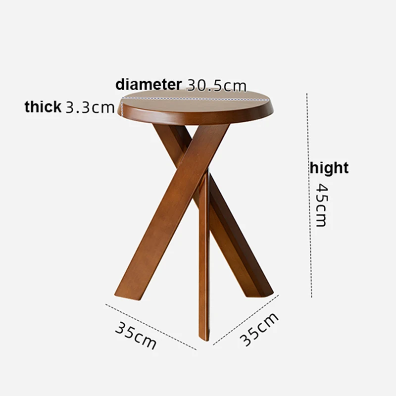 

Outdoor Round Medieval Solid Wood Side Table Home Japanese Style Solid Wood Coffee Table Seating Mesa Auxiliar Nightstand AA55