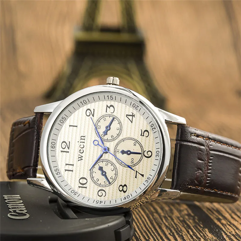 

New Men watch Luxury Brand Watches Quartz Clock Fashion PU Leather belts Business Watches Cheap Sports wristwatch relogio male