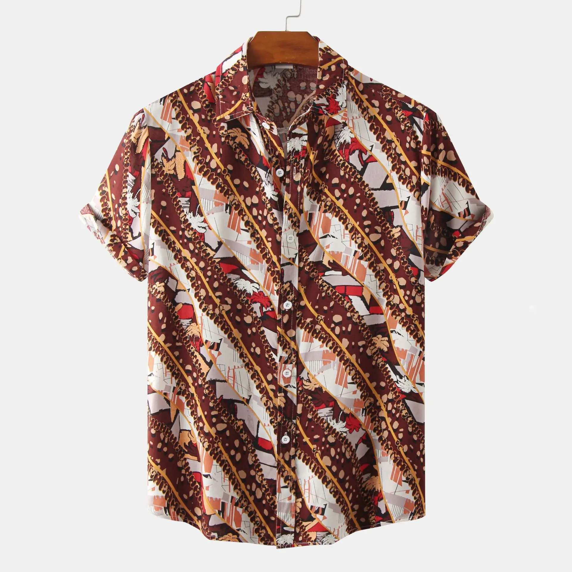 Men'S Shirt Floral 3d Print Undies Hawaiian Shirts Casual Short Sleeved Oversized Blouse Streetwear Tees Top Summer Men Clothing